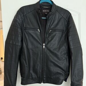 Michael Kors Black Leather Jacket for Men